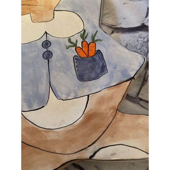 Oh Peter! Easter Bunny Ceramic Platter 16”by 9” - Picture 3 of 10